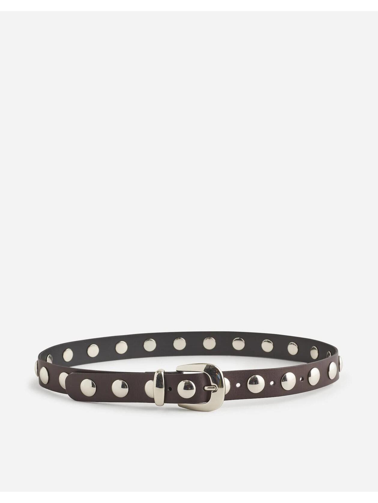 Madewell Studded Western Belt In Leather
